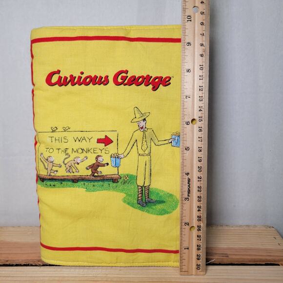 Infant Cloth Book: Curious George: George Loves Animals - Picture 4 of 4